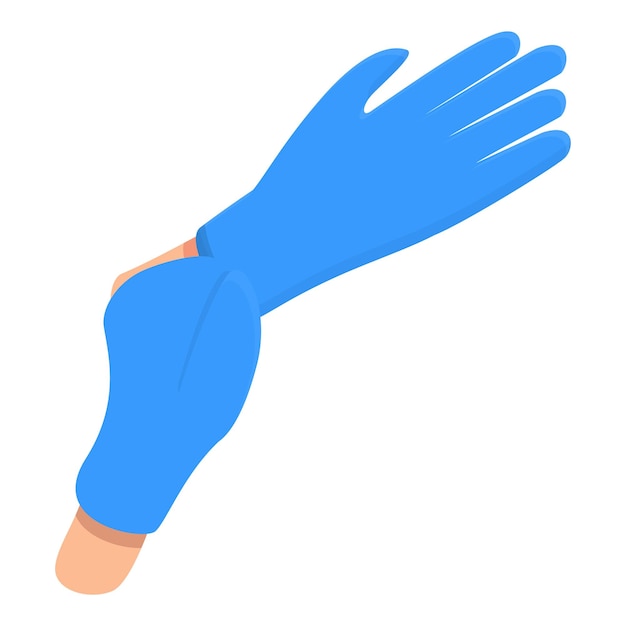 Vector icono de guantes médicos de prevención icono vectorial de guantes sanitarios de prevención para el diseño web aislado sobre un fondo blanco