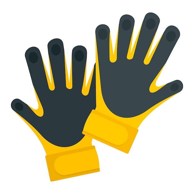 Icono de guantes de portero Ilustración plana del icono de vector de guantes de portero para diseño web