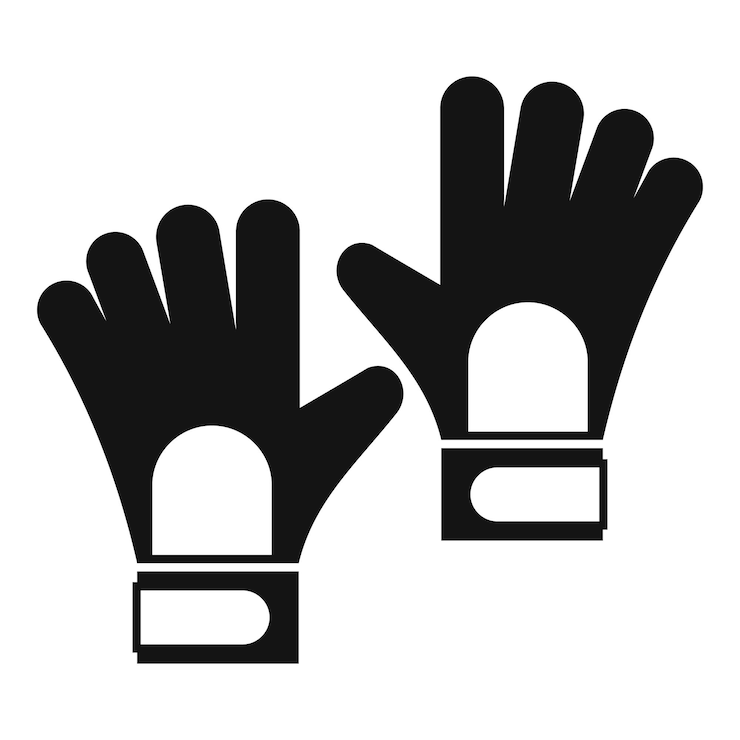 Vector icono de guantes de portero ilustración simple de guantes de icono de vector de portero para web