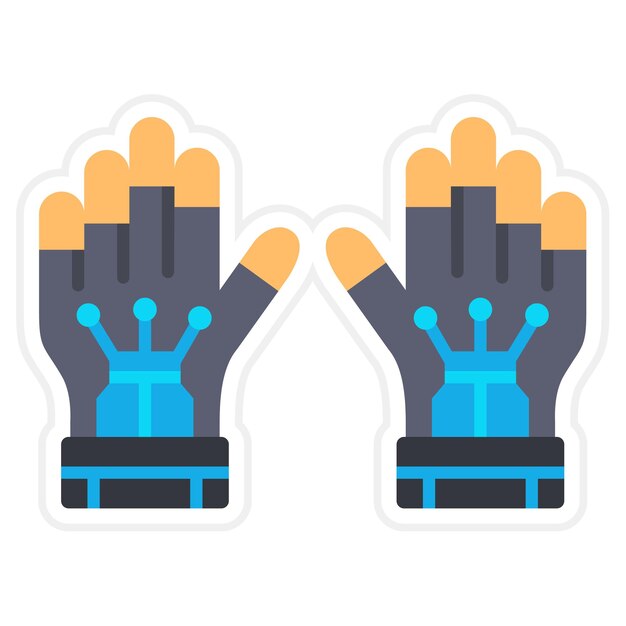 Vector icono de los guantes