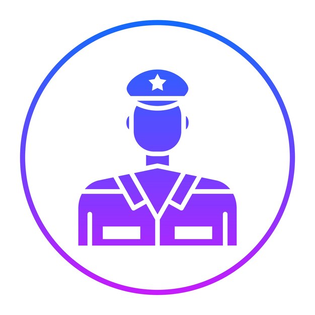 El icono del guardia de seguridad
