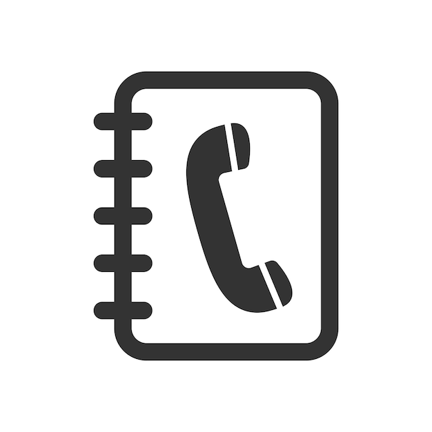 El icono de la guía telefónica