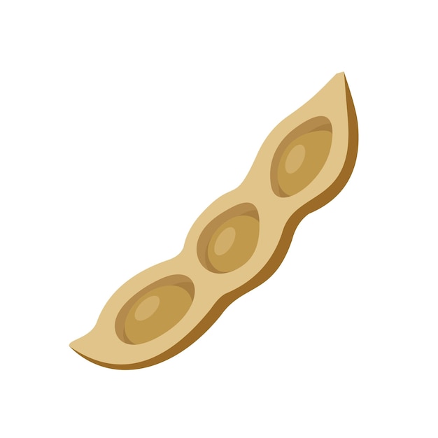 Ícono de guisantes marrones Ilustración plana del ícono vectorial de guisants marrones para la web aislado en blanco