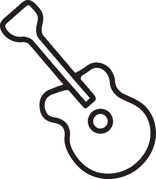 Icono de guitarra vectorial nostálgico para su negocio de instrumentos de música retro y sentimental