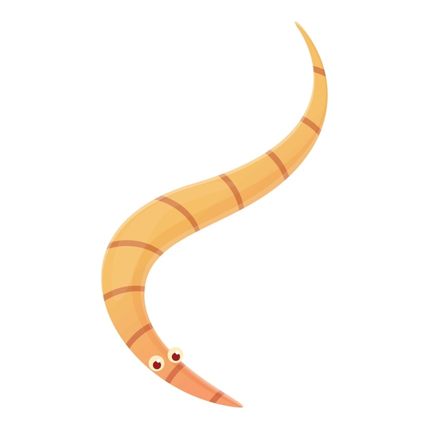 Icono de gusano de tierra Icono del vector de gusano del suelo para el diseño web aislado en fondo blanco