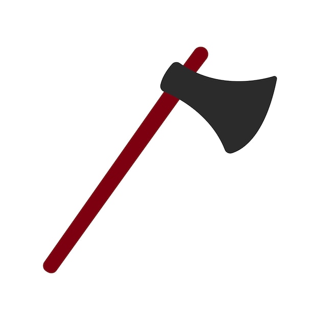 Icono de hacha aislado sobre fondo blanco. vector de Halloween. vector de Halloween.