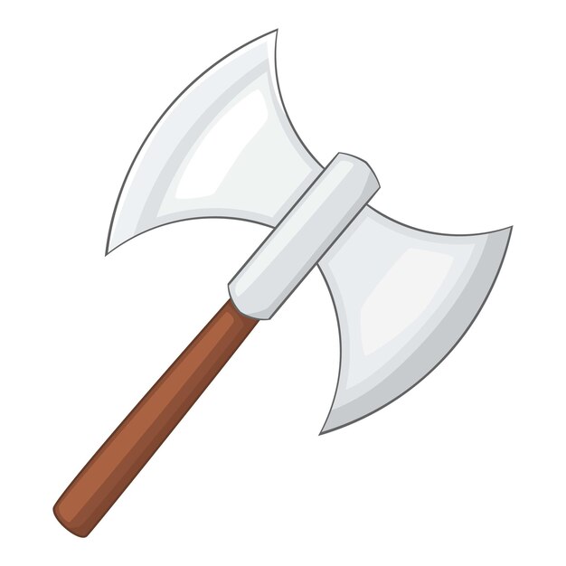 Icono de hacha de batalla Ilustración de dibujos animados del icono vectorial de hacha De batalla para el diseño web