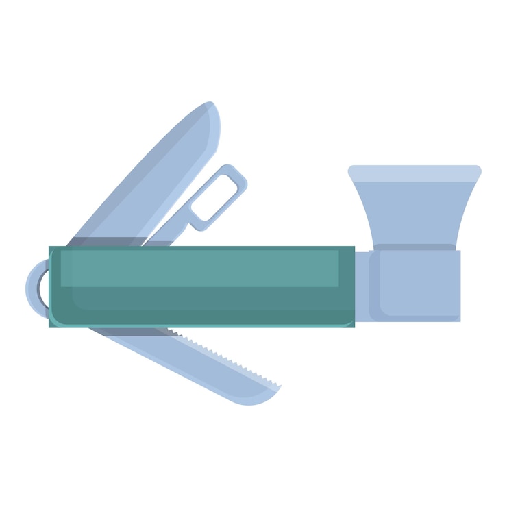 Vector icono de hacha multiherramienta caricatura de icono de vector de hacha multiherramienta para diseño web aislado sobre fondo blanco