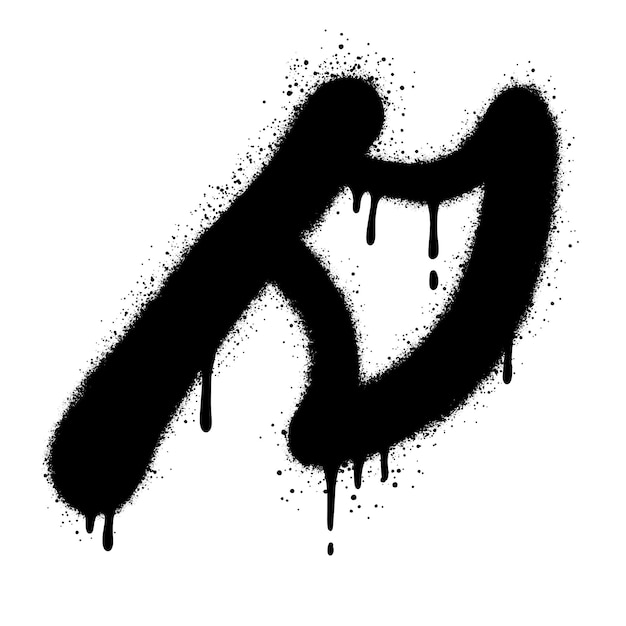 Icono de hacha pintado con spray Logo aislado con un fondo blanco