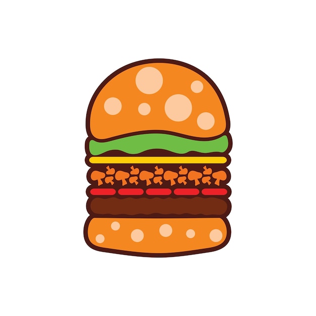 Icono de hamburguesa de champiñones