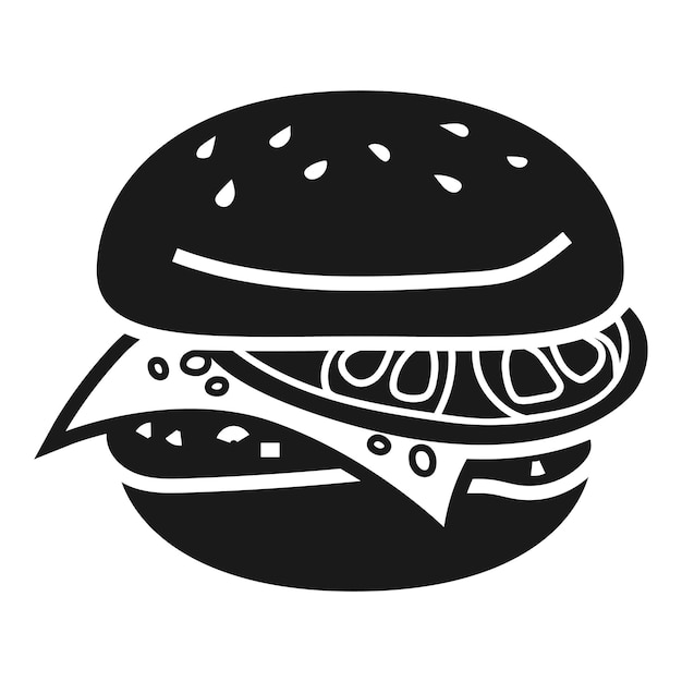 Vector icono de hamburguesa de comida rápida ilustración simple del icono de vector de hamburguesa de comida rápida para diseño web aislado sobre fondo blanco