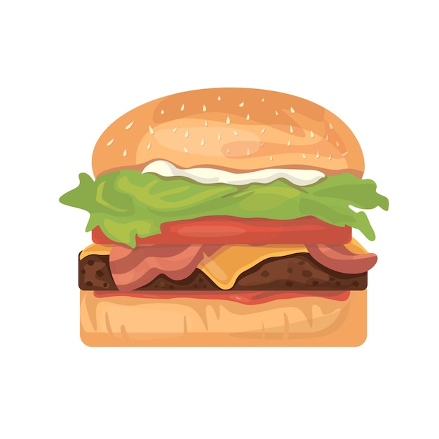 Icono de hamburguesa Ilustración isométrica del icono de vector de hamburguesa para web