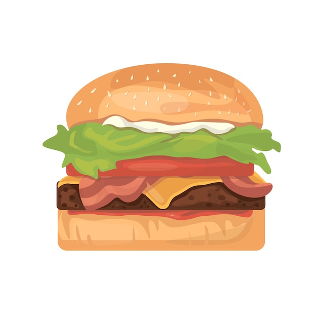 Icono de hamburguesa ilustración isométrica del icono de vector de hamburguesa para web