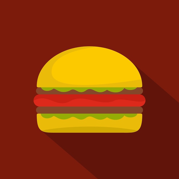 Icono de hamburguesa Ilustración plana del icono de vector de hamburguesa para web