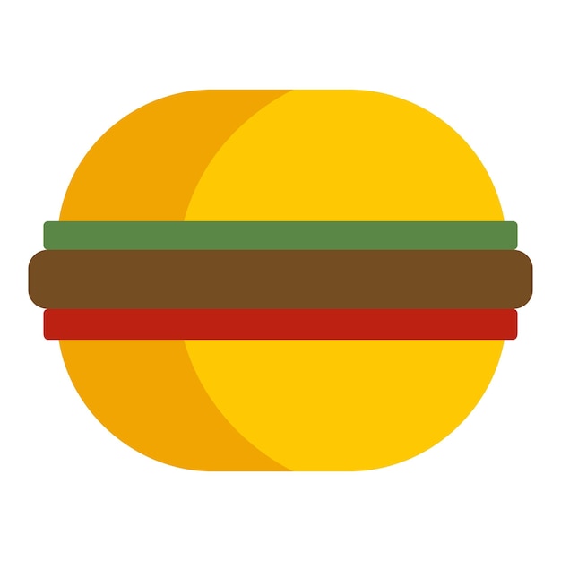 Ícono de hamburguesa ilustración plana del ícono vectorial de hamburguese para el diseño web