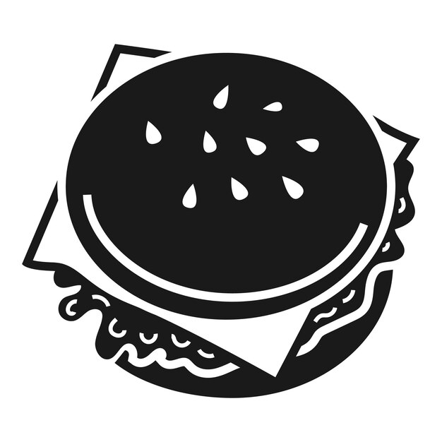 Icono de hamburguesa Ilustración simple del icono de vector de hamburguesa para diseño web aislado sobre fondo blanco