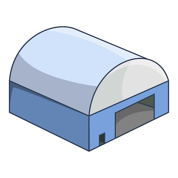 Icono del hangar Ilustración animada del ícono vectorial del hangar para la web