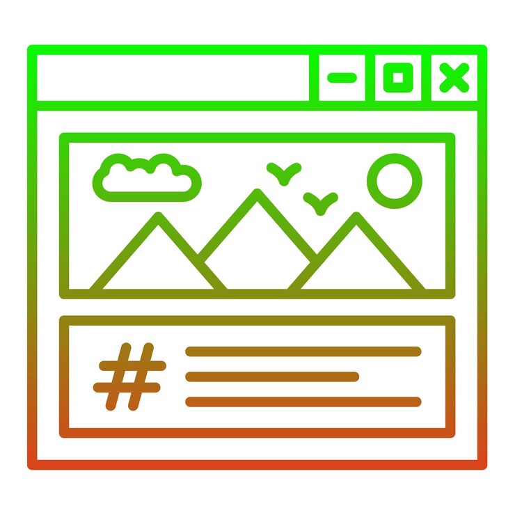 Vector el icono del hashtag