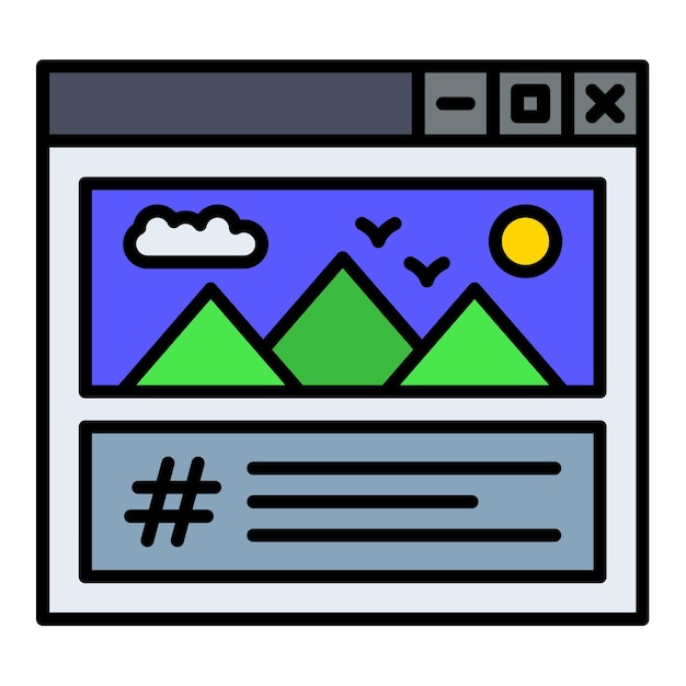 El icono del hashtag