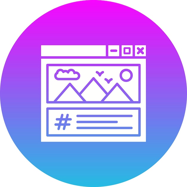 Vector el icono del hashtag