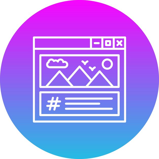 Vector el icono del hashtag