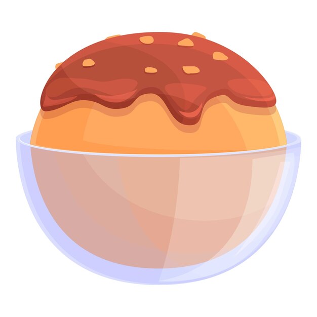 Icono de helado de albaricoque Caricatura de icono de vector de helado de albaricoque para diseño web aislado sobre fondo blanco