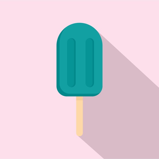 Icono de helado azul Ilustración plana del icono de vector de helado azul para diseño web