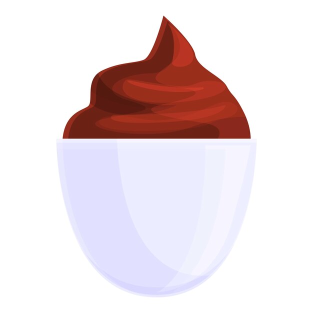 Icono de helado de cacao Caricatura de icono de vector de helado de cacao para diseño web aislado sobre fondo blanco