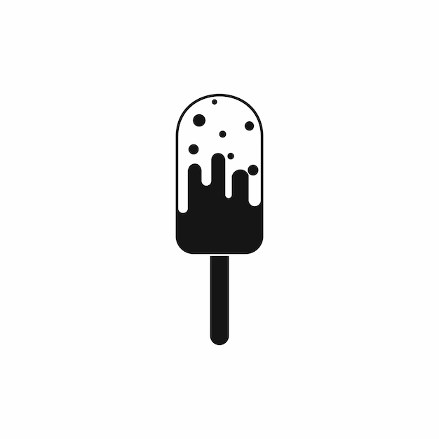 Icono de helado de chocolate en estilo sencillo aislado sobre fondo blanco Símbolo de verano y comida