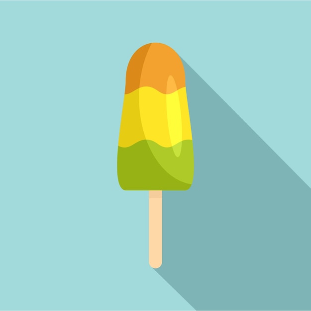 Icono de helado colorido Ilustración plana de icono de vector de helado colorido para diseño web