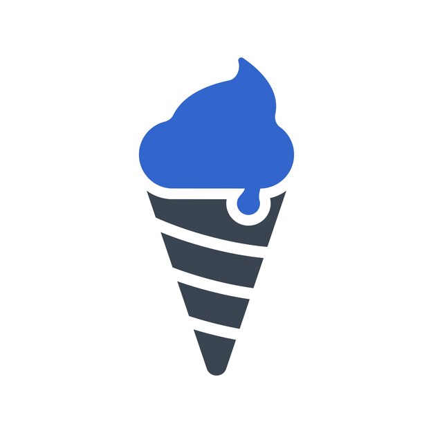 El icono del helado de cono