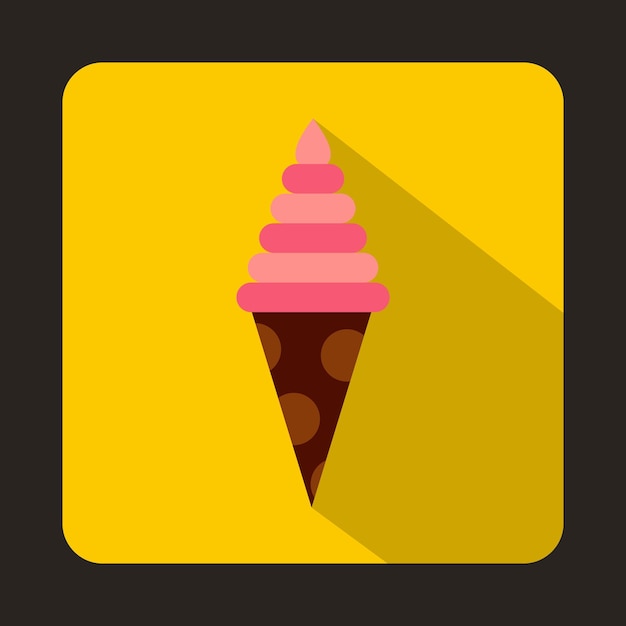 Icono de helado en estilo plano para cualquier diseño