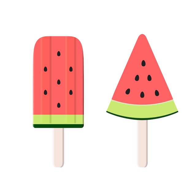 Icono de helado de sandía ilustración vectorial