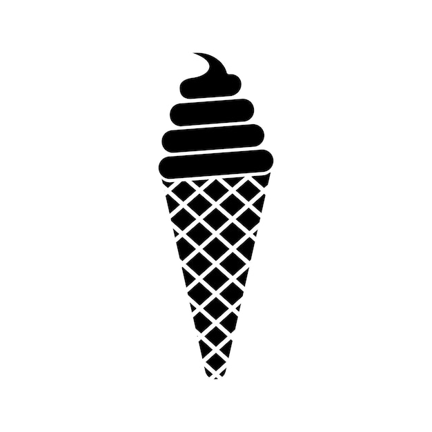 Icono de helado sobre fondo blanco.