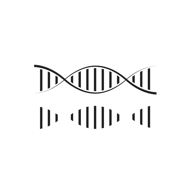 Icono de hélice de ADN gris oscuro vectorial
