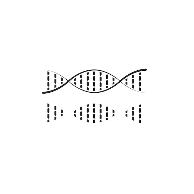 Icono de hélice de ADN gris oscuro vectorial
