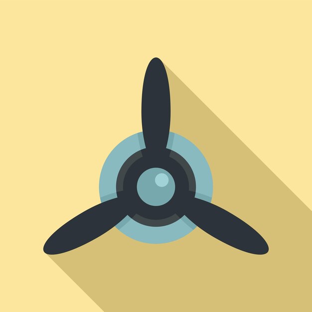 Icono de hélice de motor de reparación de aeronaves Ilustración plana de icono de vector de hélice de motor de reparación de aeronaves para diseño web