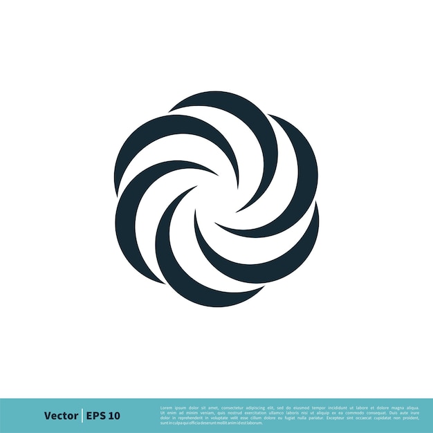 Icono de hélice Vector Logo Plantilla Ilustración Diseño Vector EPS 10