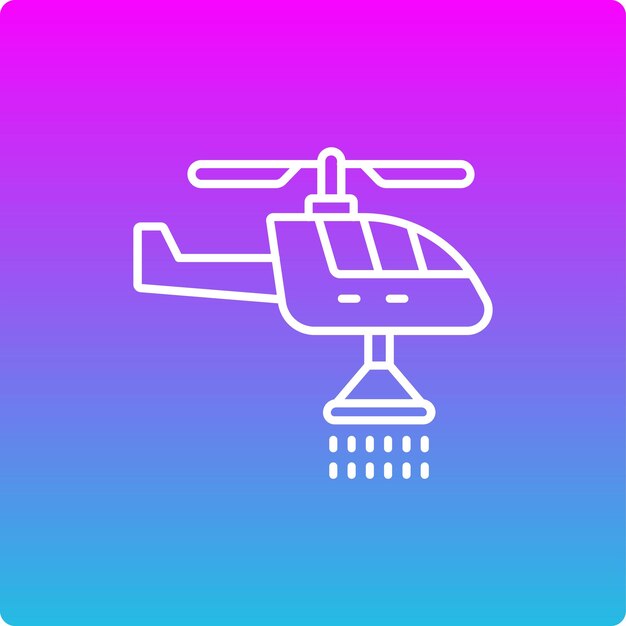 El icono del helicóptero de bomberos