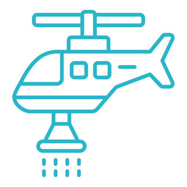 El icono del helicóptero de bomberos