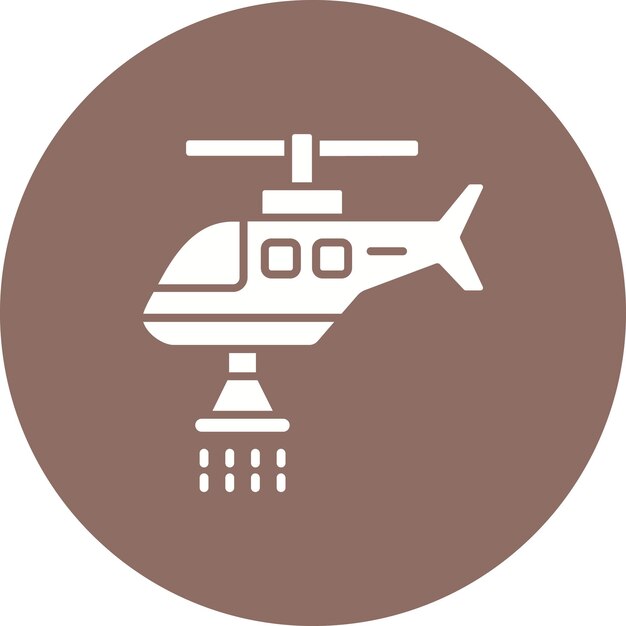 El icono del helicóptero de bomberos
