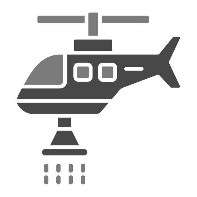 El icono del helicóptero de bomberos