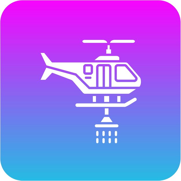 El icono del helicóptero de bomberos