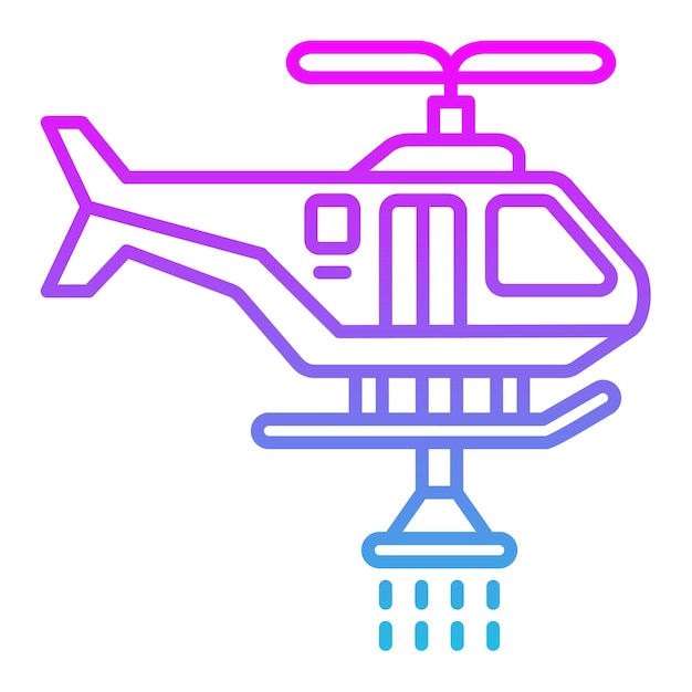 El icono del helicóptero de bomberos