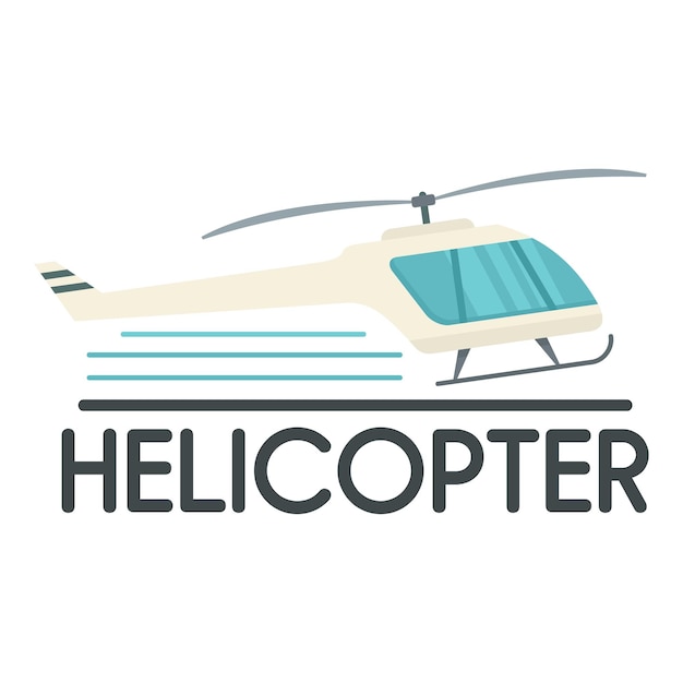 Icono de helicóptero Ilustración plana del icono vectorial de helicópteros para el diseño web