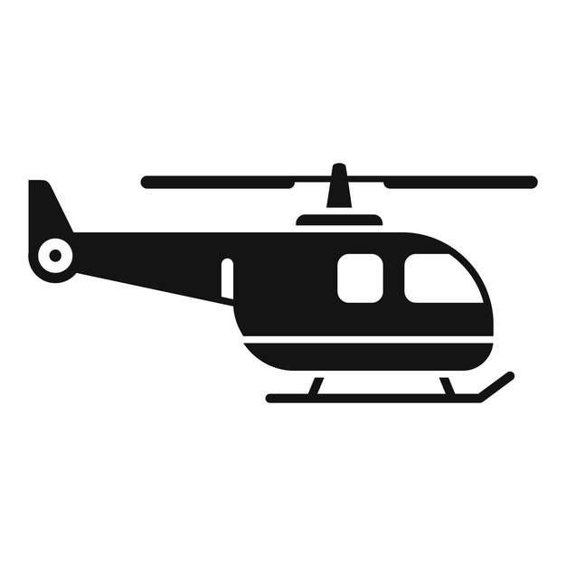 Icono de helicóptero de rescate Apache vector simple Guardia aérea Transporte de helicóptero