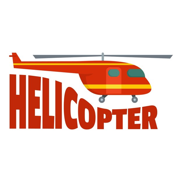 Icono de helicóptero de rescate Ilustración plana del icono vectorial de helicópteros de rescate para el diseño web