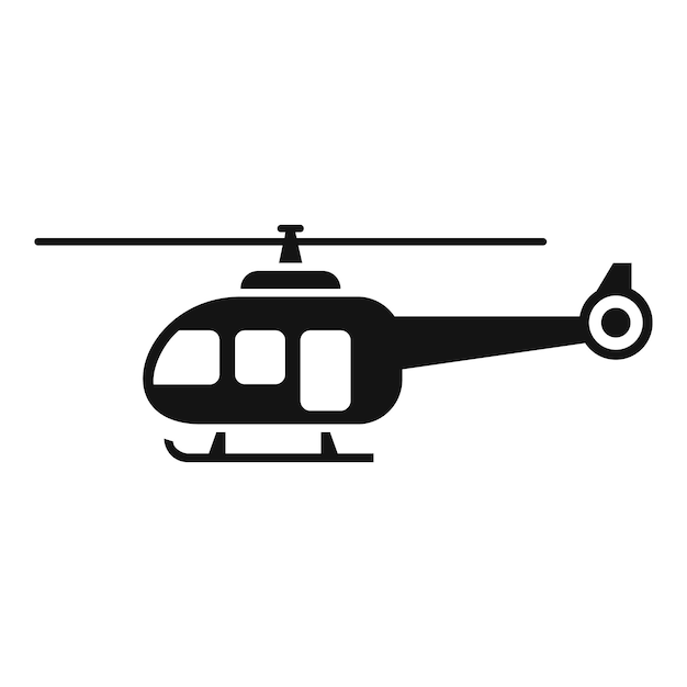 Icono de helicóptero de rescate marítimo vector simple Transporte aéreo Aviación costera