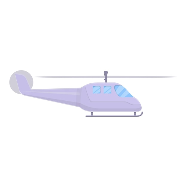 Icono de helicóptero de rescate de motor Caricatura de icono de vector de helicóptero de rescate de motor para diseño web aislado sobre fondo blanco
