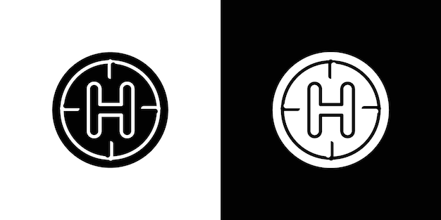 icono de helipuerto de helicóptero Vector plano aislado en contorno